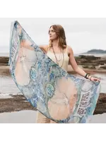 Scarf Peace Out with Doves and Sunshine