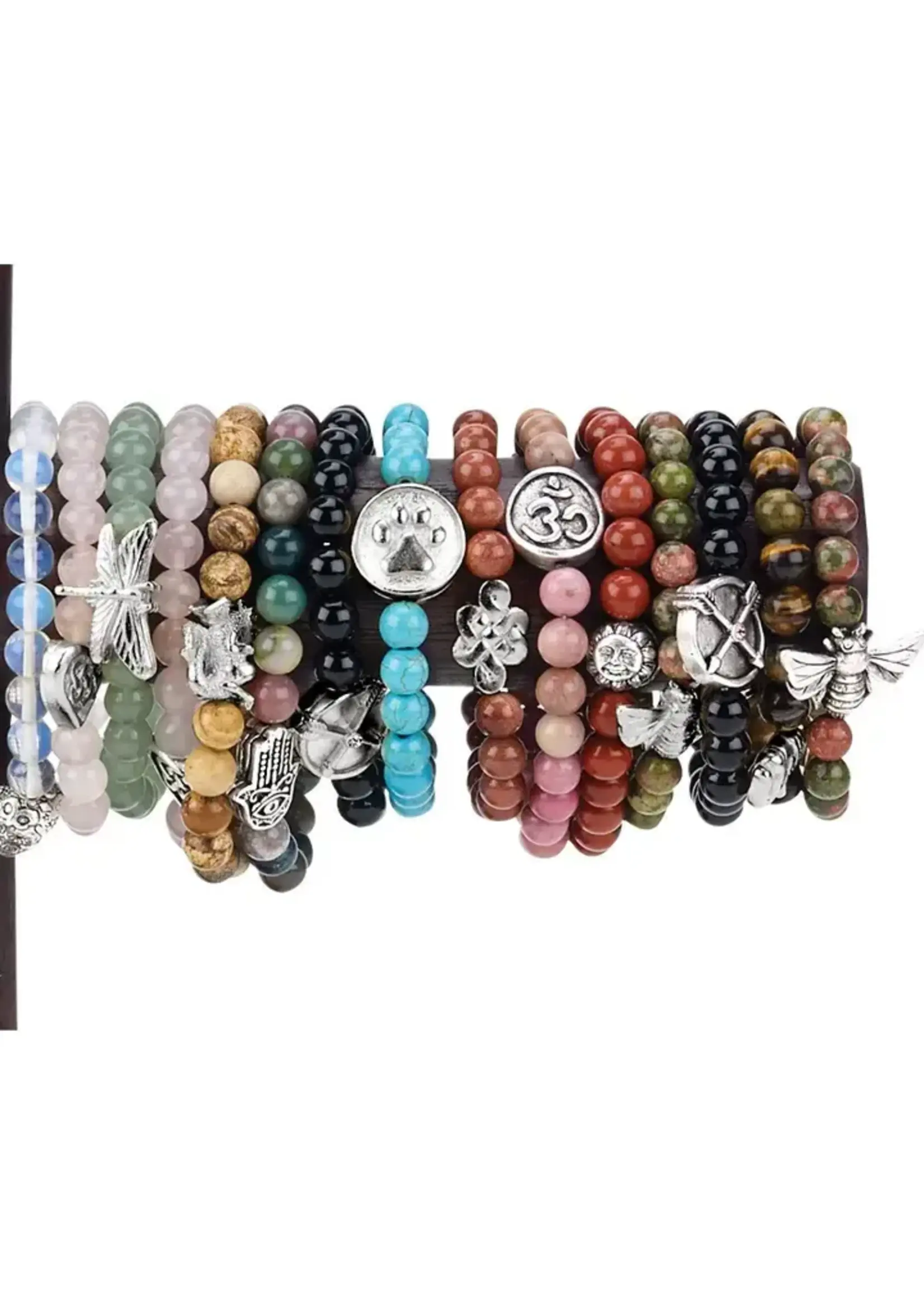 Bracelet Bead Goldstone Stone of Eternal Life Knot