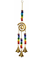 Chakra Hanging Bell with Spiral 12"L