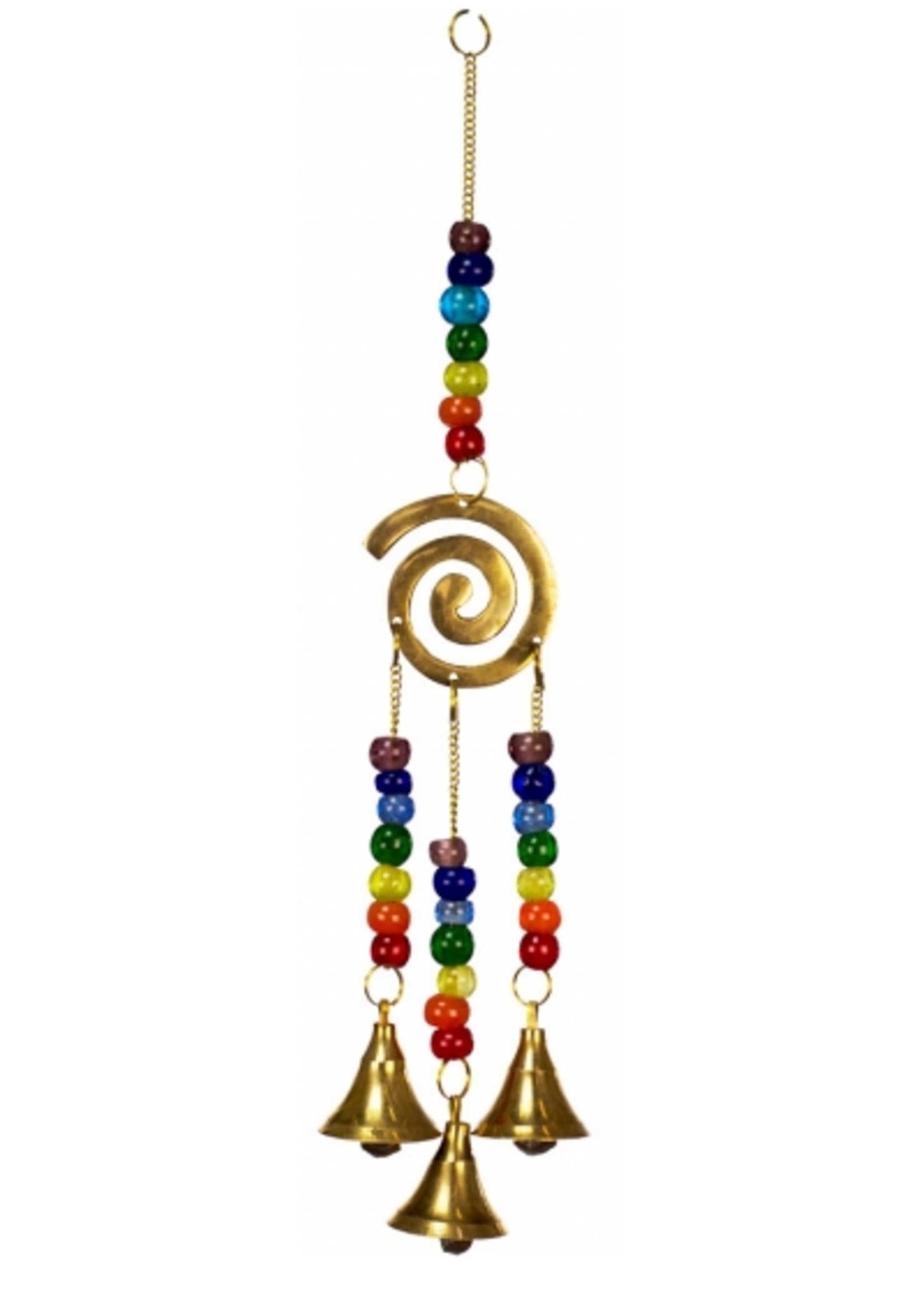 Chakra Hanging Bell with Spiral 12"L