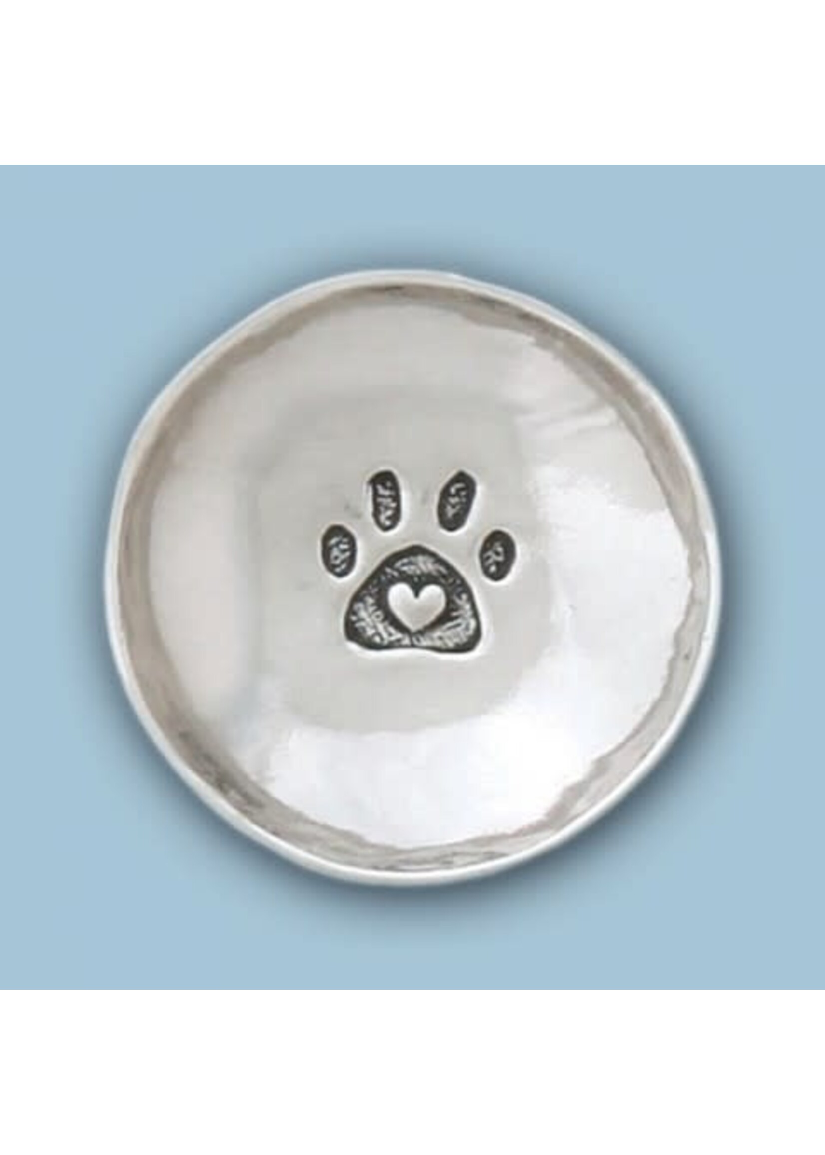 Charm Bowl Pewter Paw Print