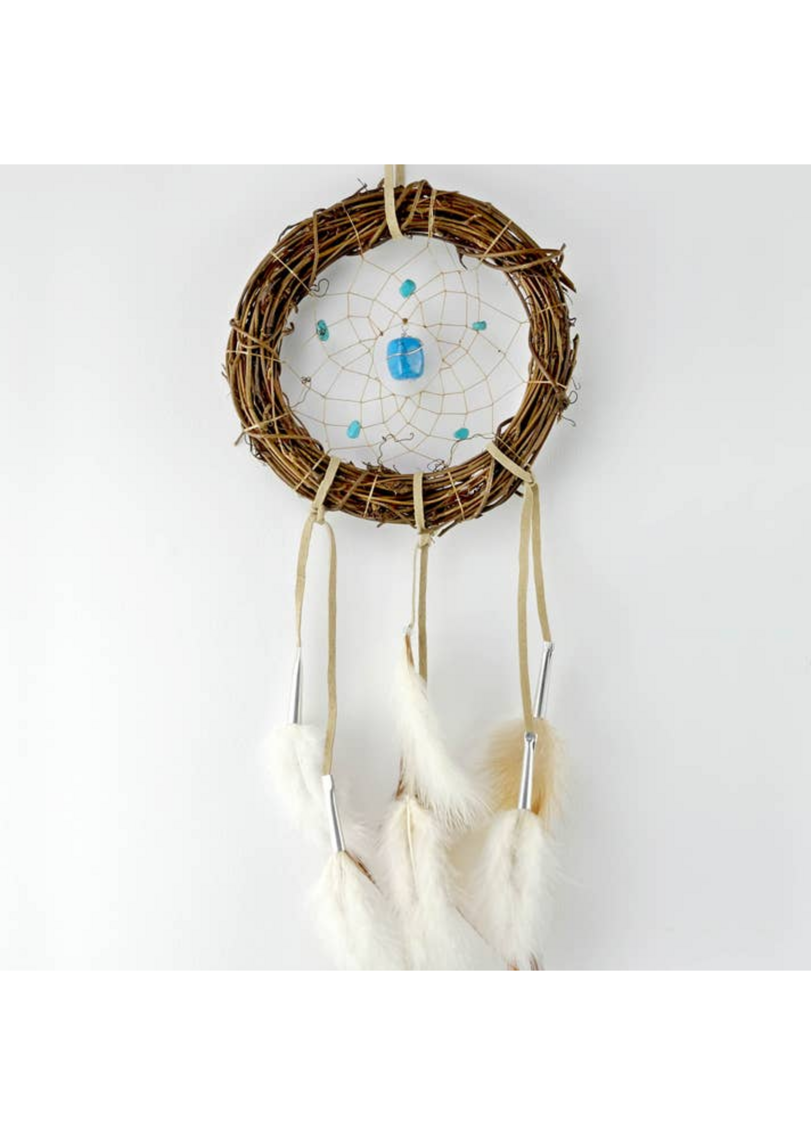 Dream Catcher Twig with Turquoise Stones 6"