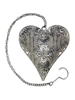 Ashia Metal Heart Silver and Ecru