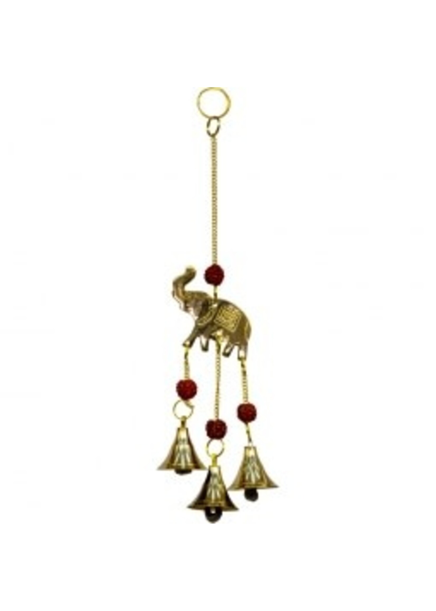 Brass Elephant Chime w/ Rudraksha Beads
