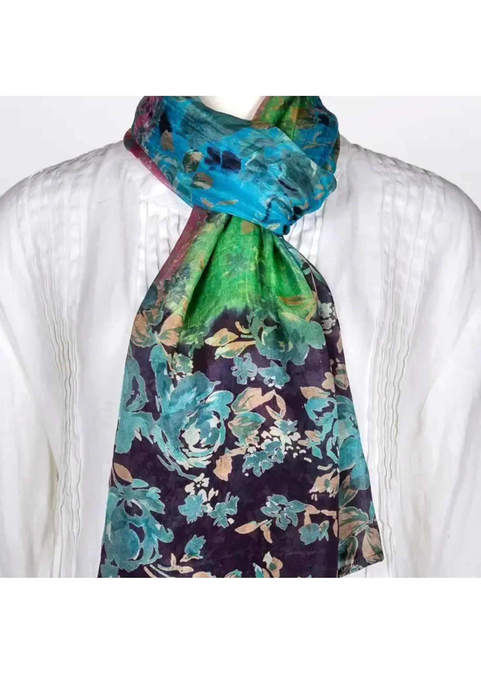 Eliza Floral Silk Scarf