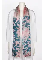 Grace Petrol Rose Silk Scarf