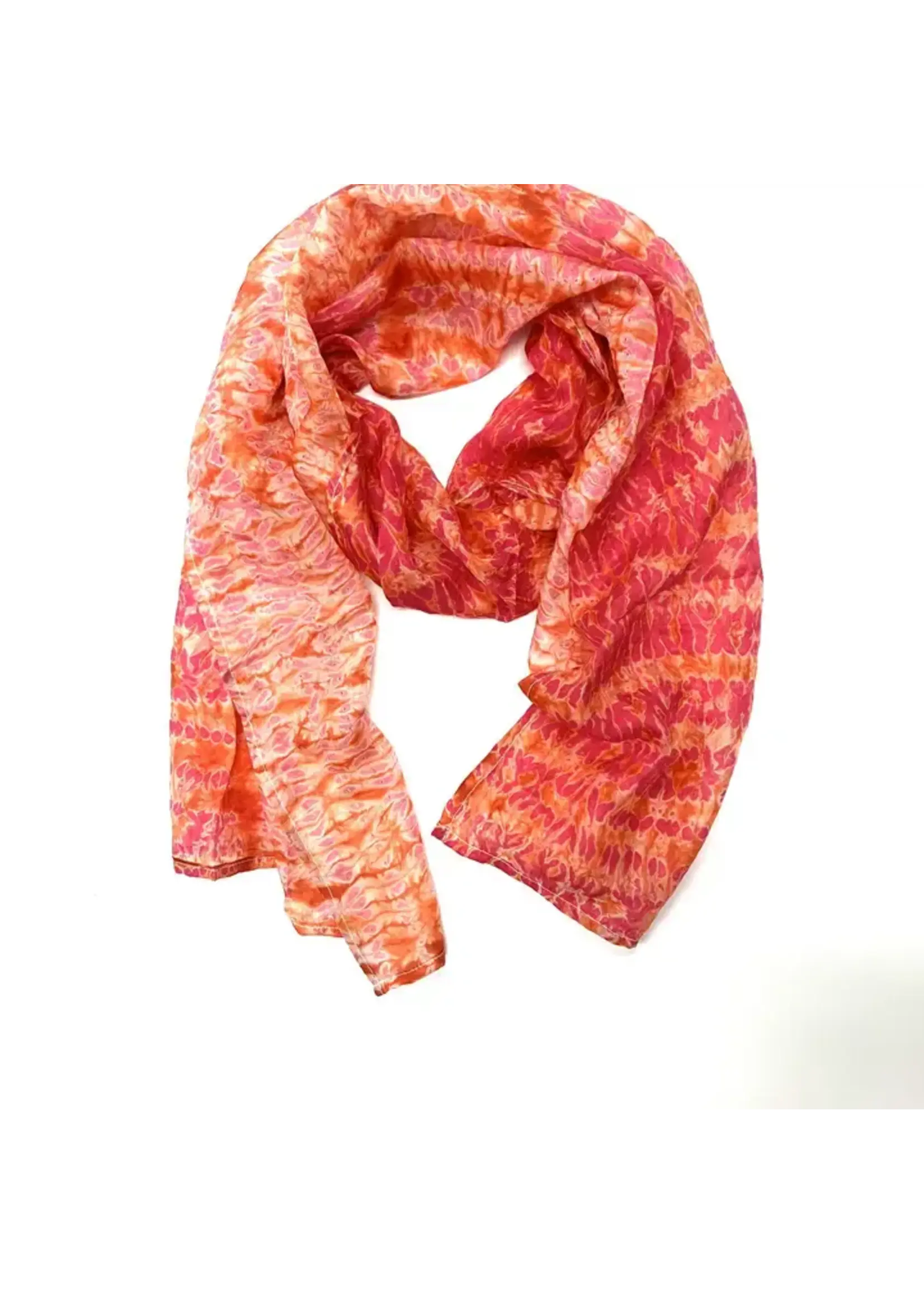 Shibori Silk Scarf