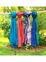 Scarf Up-Cycled Silk Sari Tassel