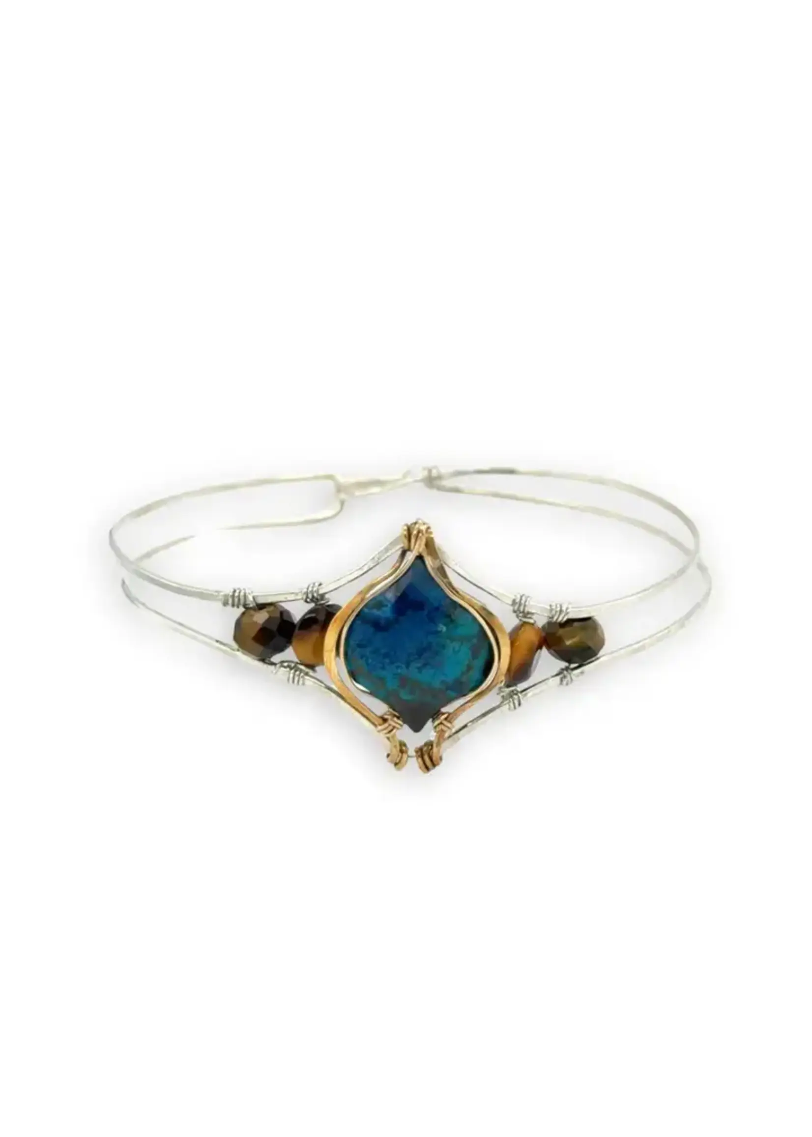 Bracelet Azurite Eye Cuff