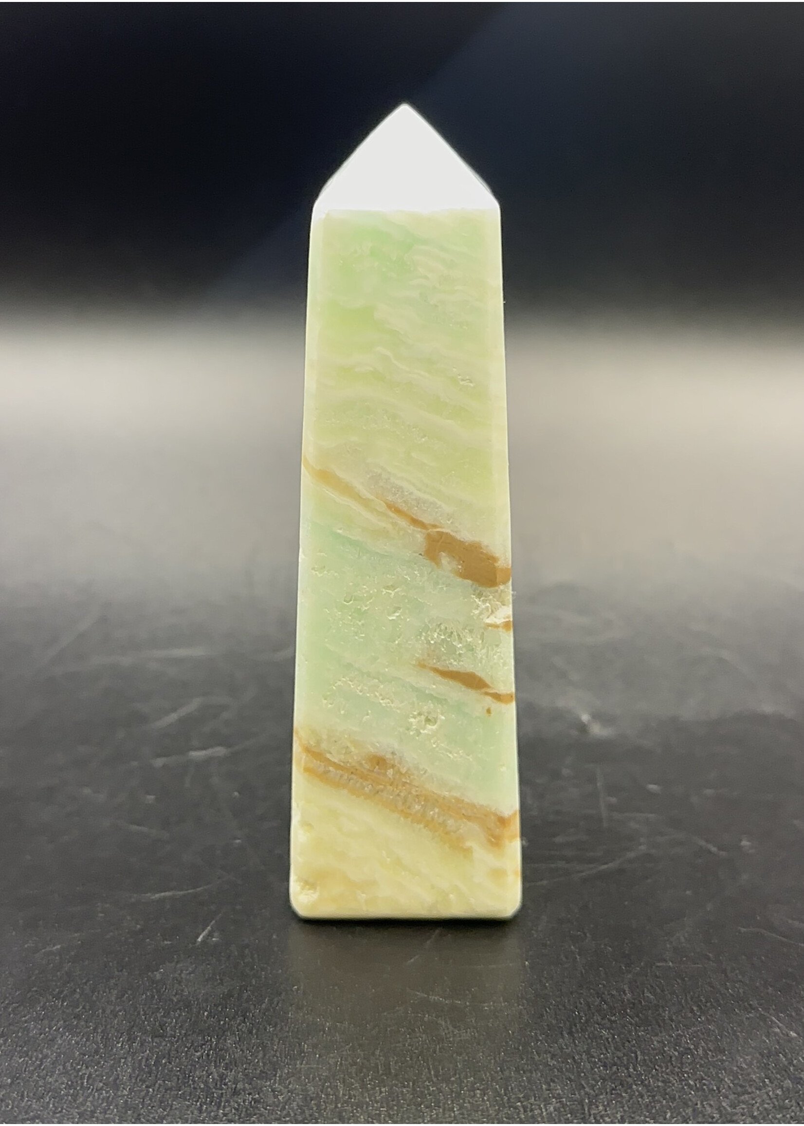 Caribbean Calcite 4-Sided Obelisk 4"-4.25"