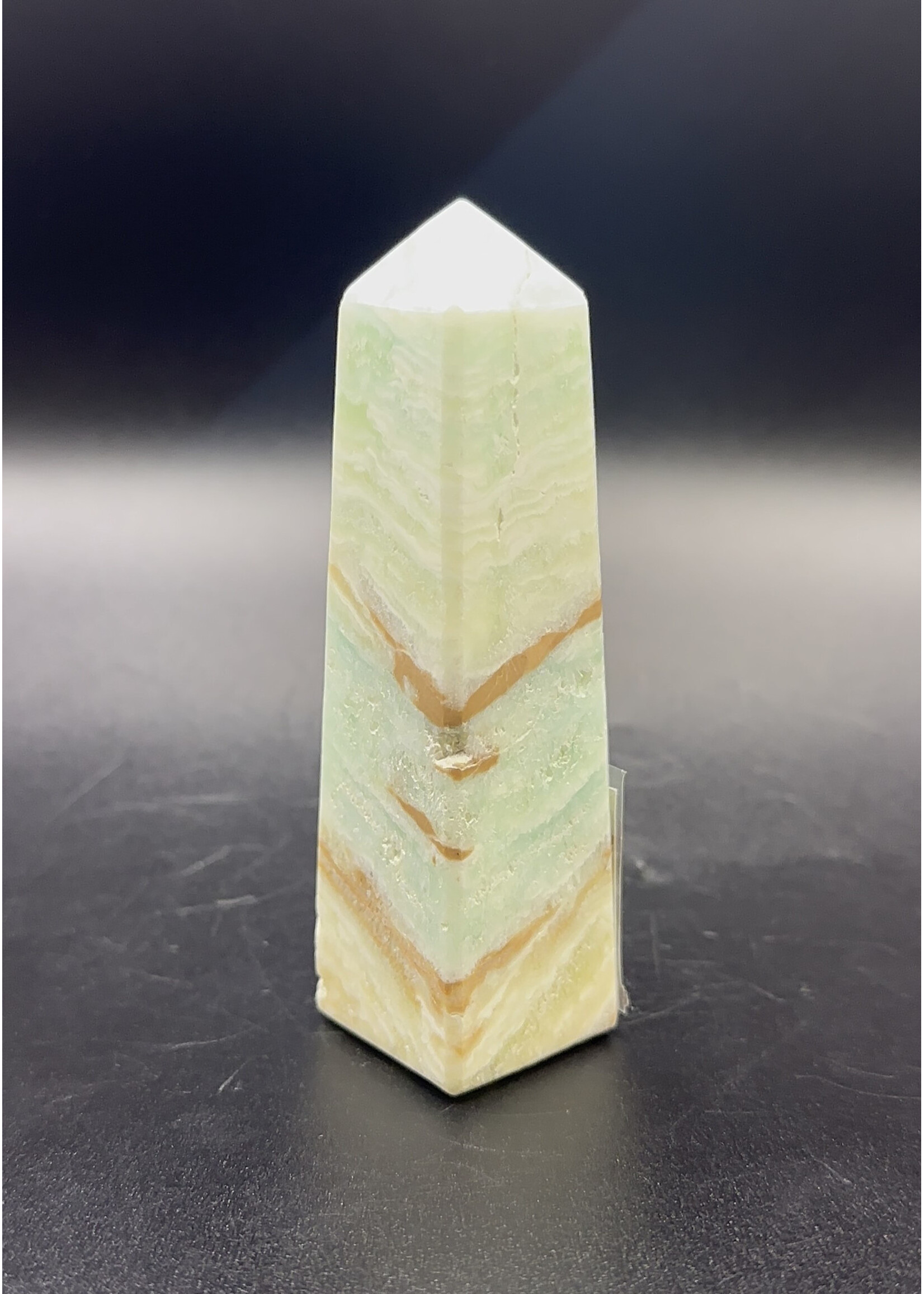 Caribbean Calcite 4-Sided Obelisk 4"-4.25"