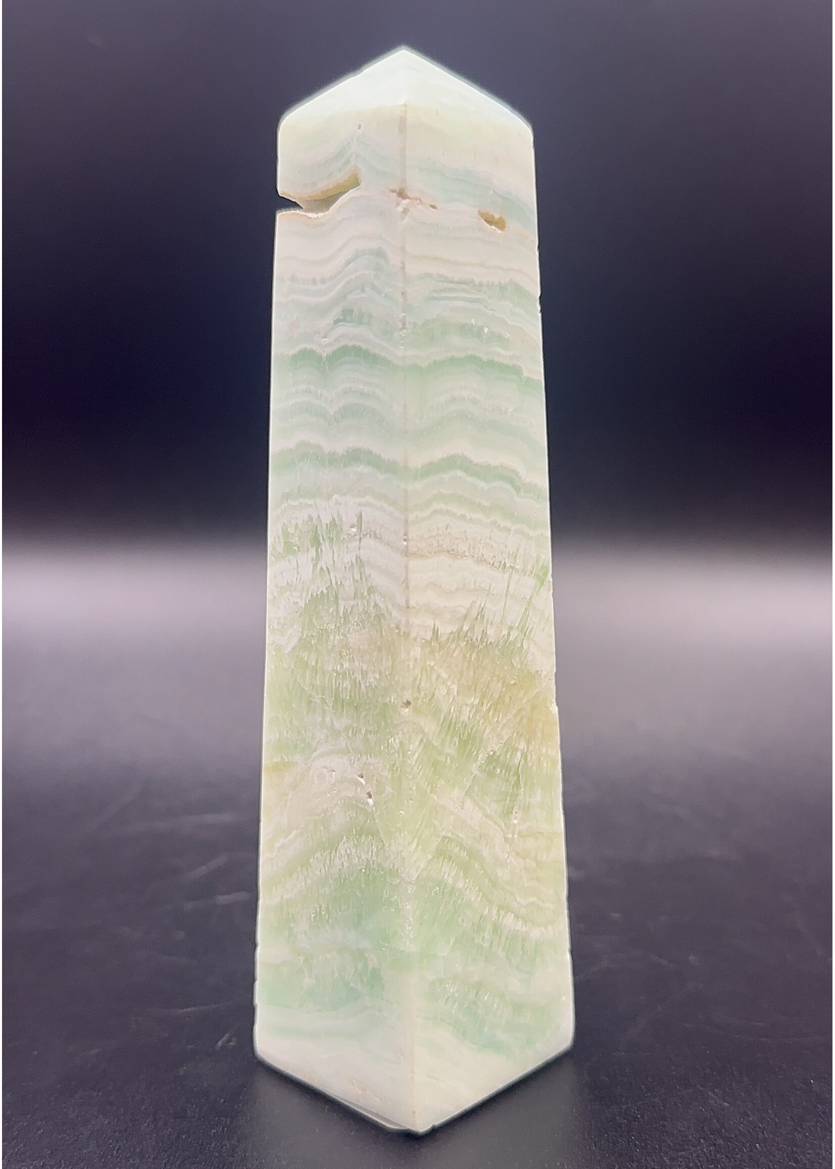 Caribbean Calcite 4-Sided Obelisk 5.25"-5.75"