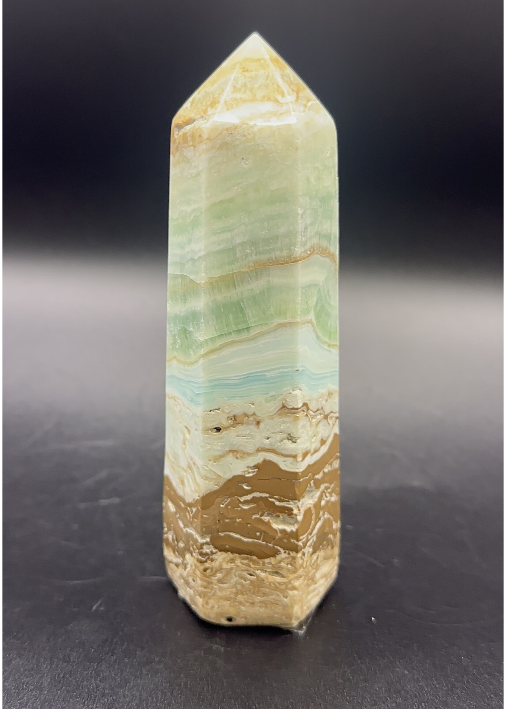 Caribbean Calcite 6-Sided Obelisk 5"-5.5"