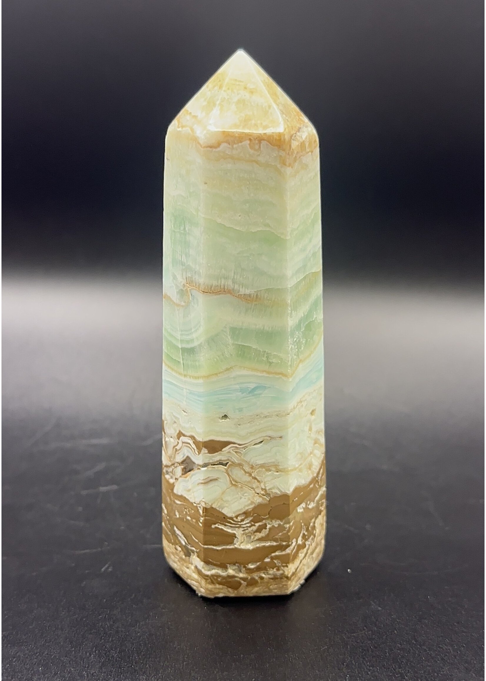 Caribbean Calcite 6-Sided Obelisk 5"-5.5"