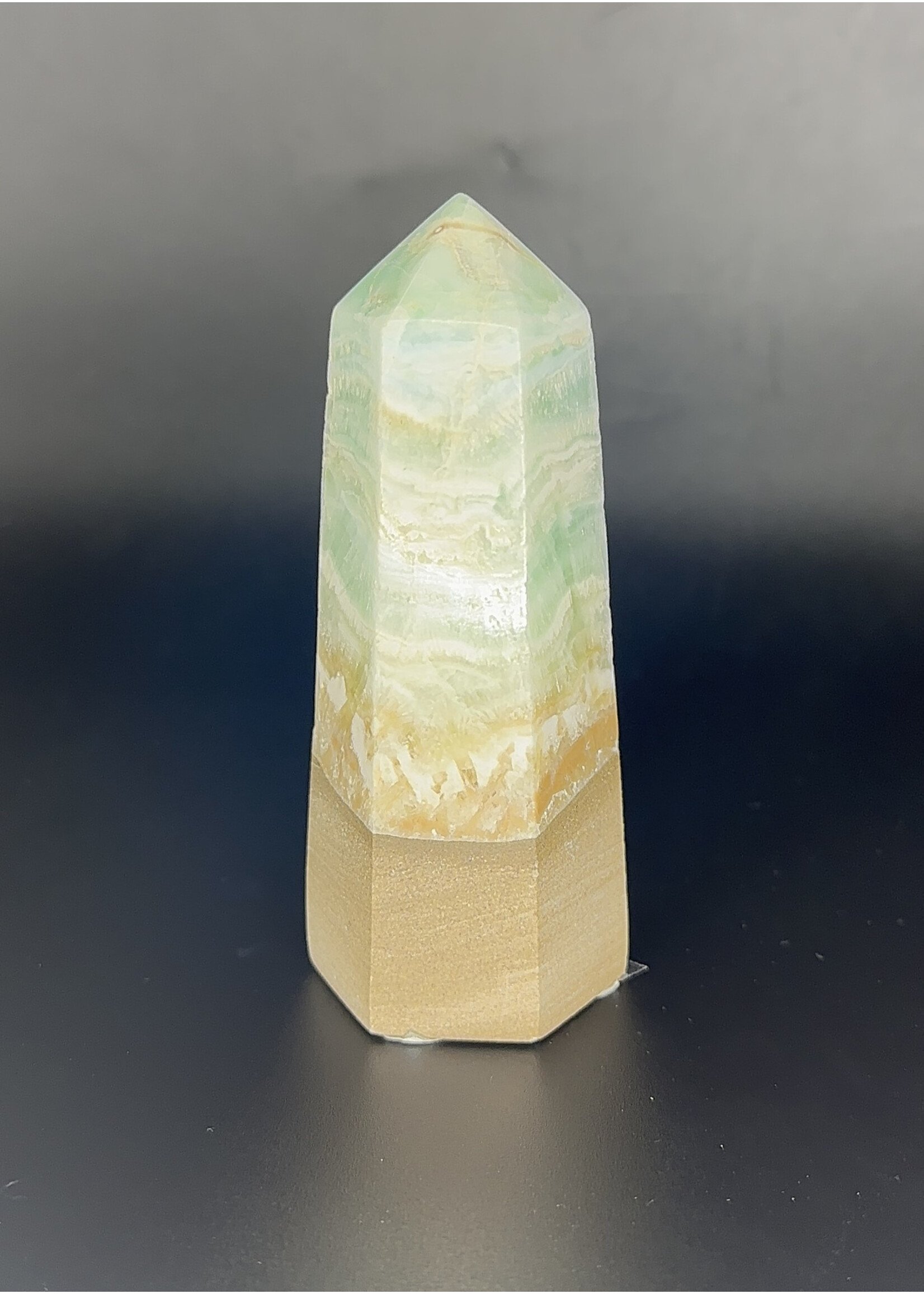 Caribbean Calcite 6-Sided Obelisk 3.875"
