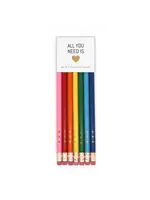 Pencil Set All You Need Is Love set of 7