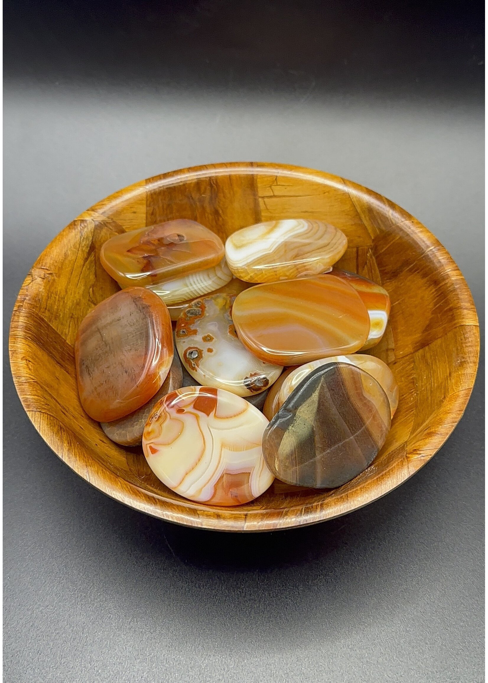 Carnelian Flat Palm Stone