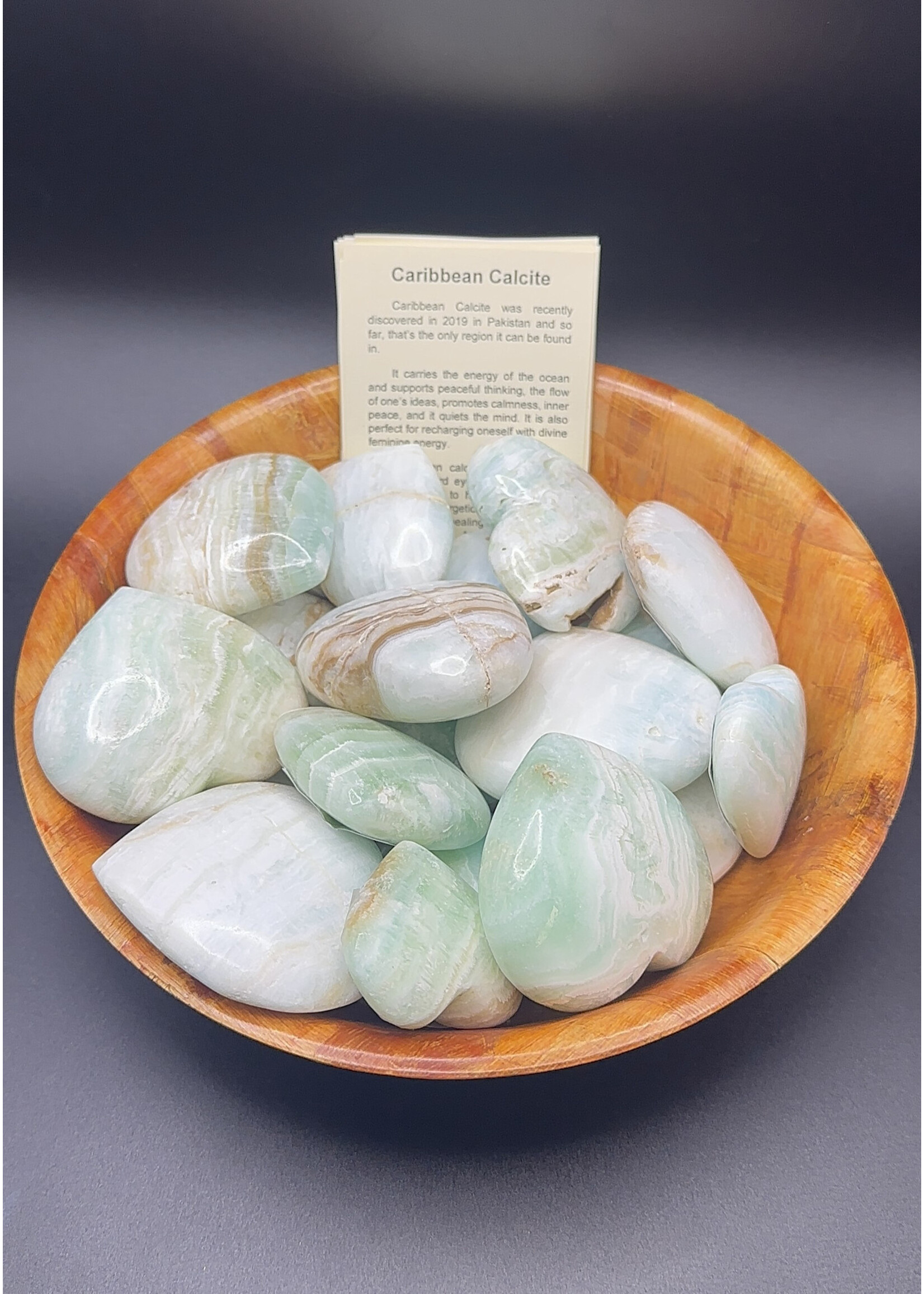 Caribbean Calcite Heart Md-Lg