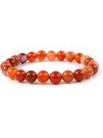 Bracelet Crystal Stone Stretch Carnelian Stone of Confidence 8mm
