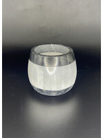 Small Fossil/Selenite Candle Holder