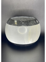 Large Fossil/Selenite Candle Holder