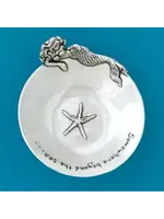 Charm Bowl Large Pewter Mermaid Somewhere Beyond The Sea