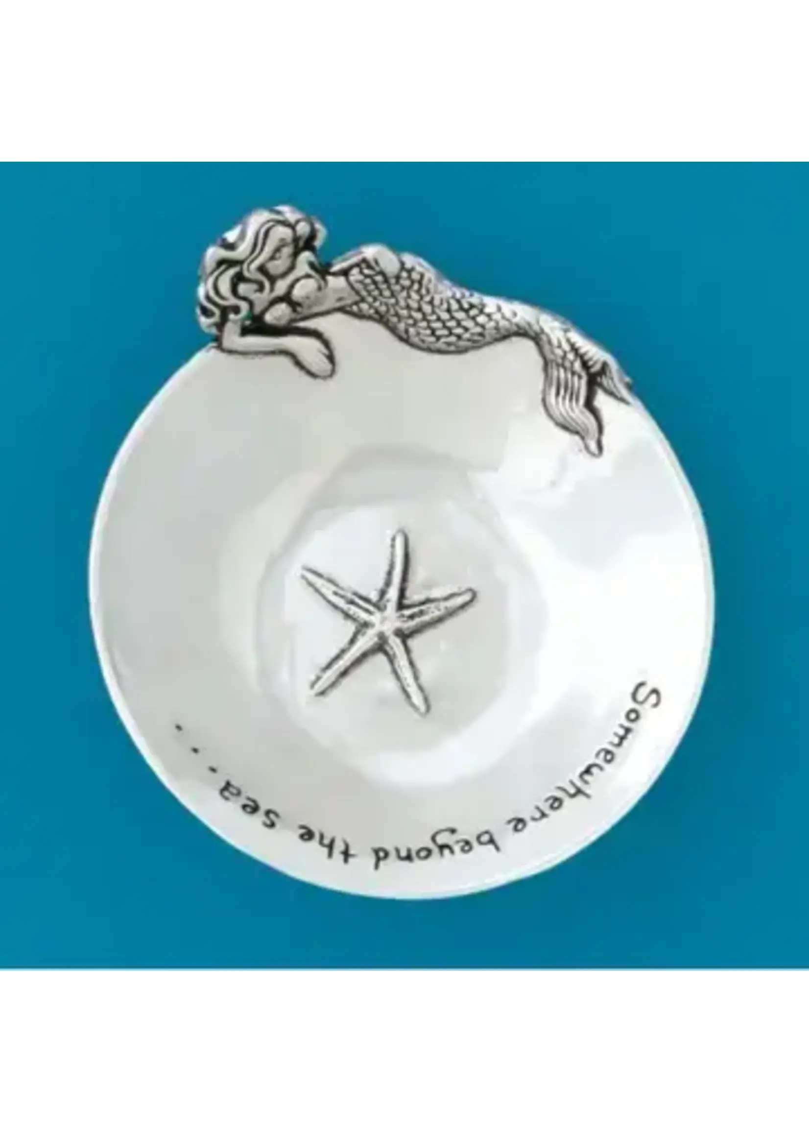 Charm Bowl Large Pewter Mermaid Somewhere Beyond The Sea