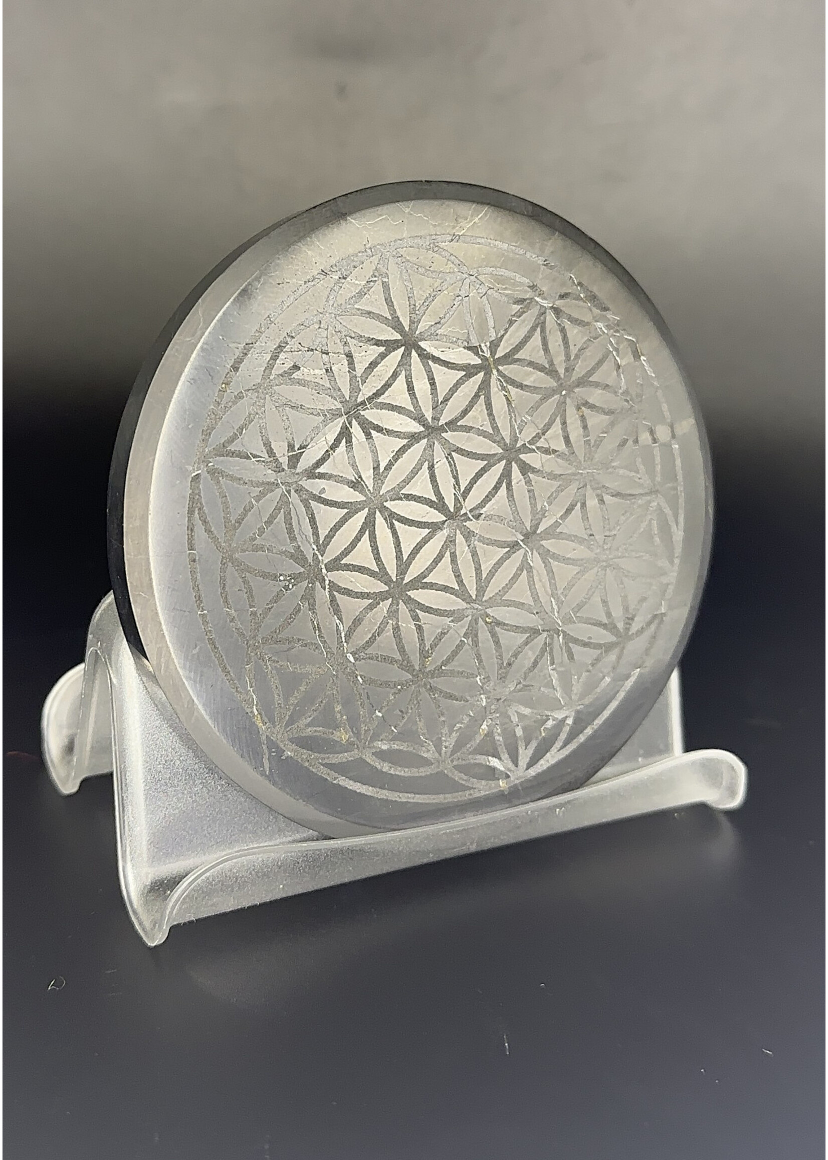 Shungite Engraved Plate - Flower of Life