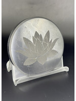 Shungite Engraved Plate - Lotus Flower
