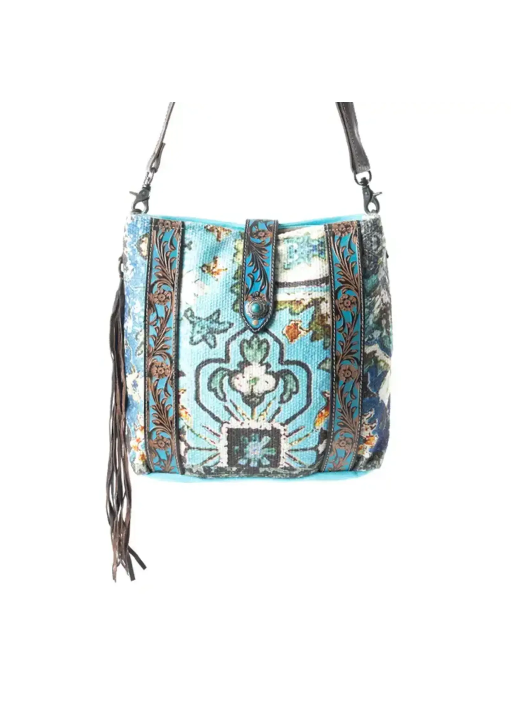Myra Cool Mantra Hand-Tooled Bag