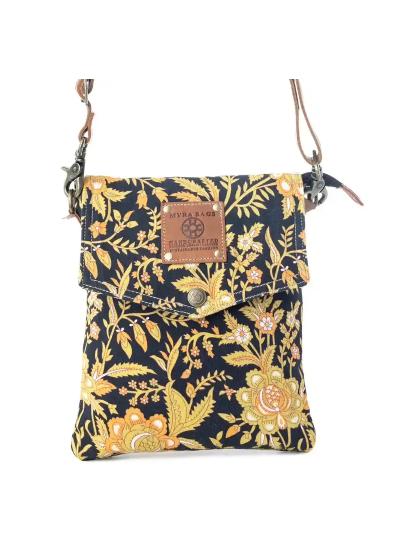 Myra Sunlit Grove Crossbody Bag in Golden Noir