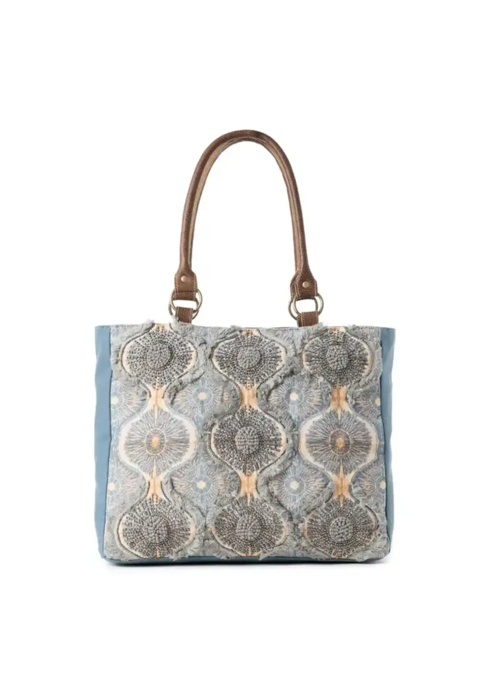 Myra Seabound Mosaic Crossbody Bag in Faded Blue