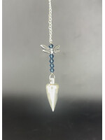 Pendulum Silver Tone Bullet, Dragonfly Wing