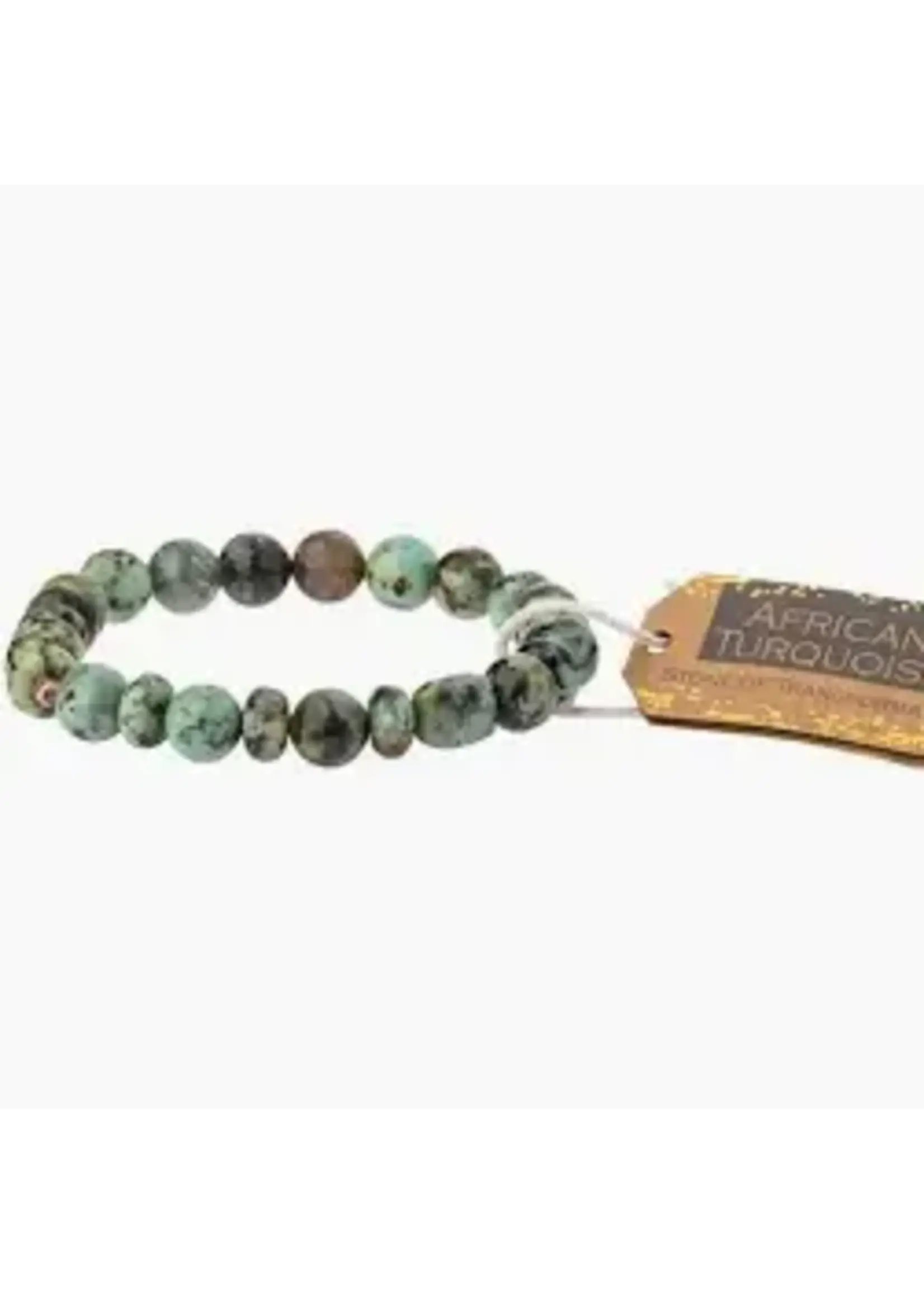 Bracelet African Turquoise Stone of Evolution 4mm