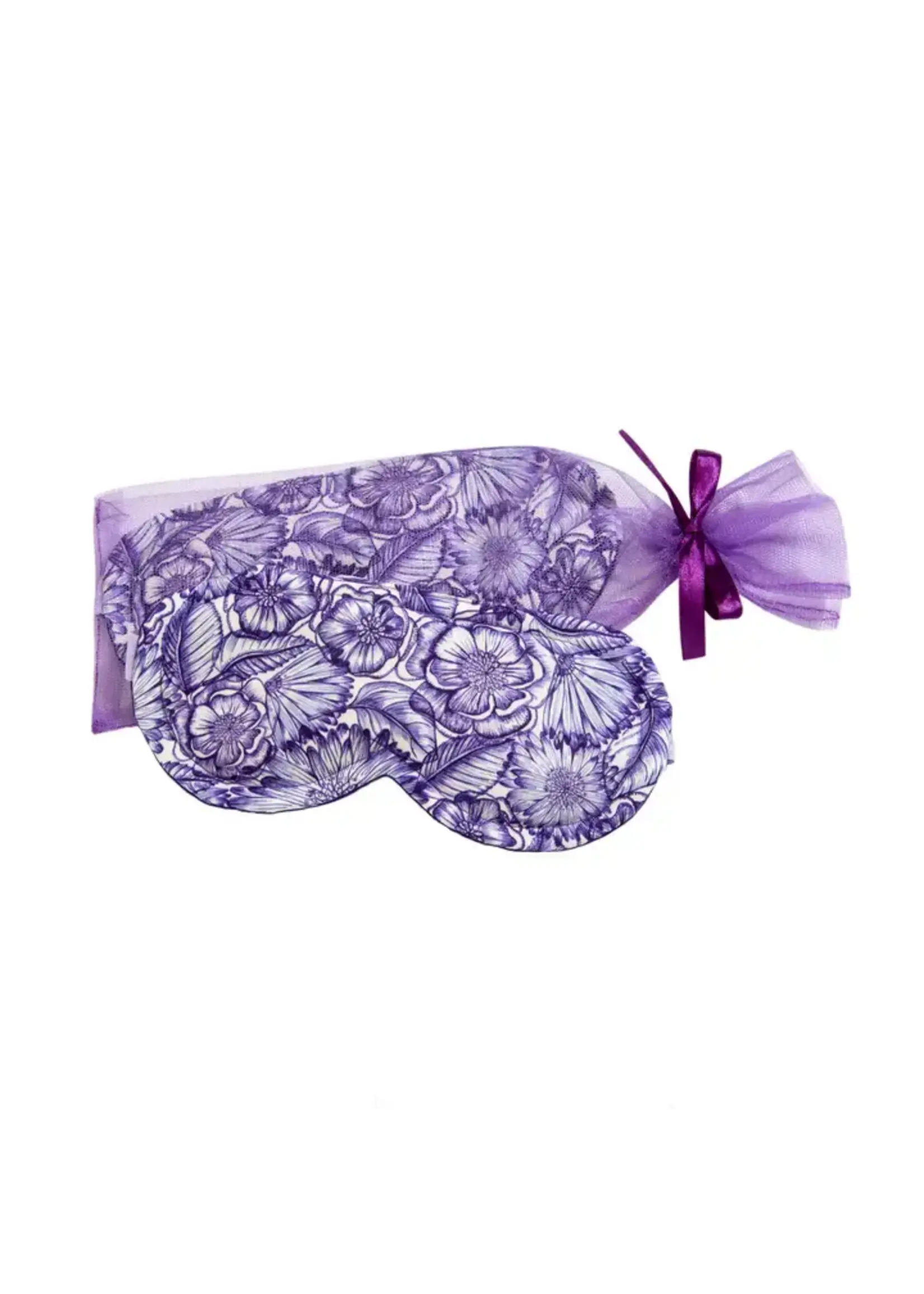 Sonoma Sleep Mask Lavender Purple Bouquet Silk