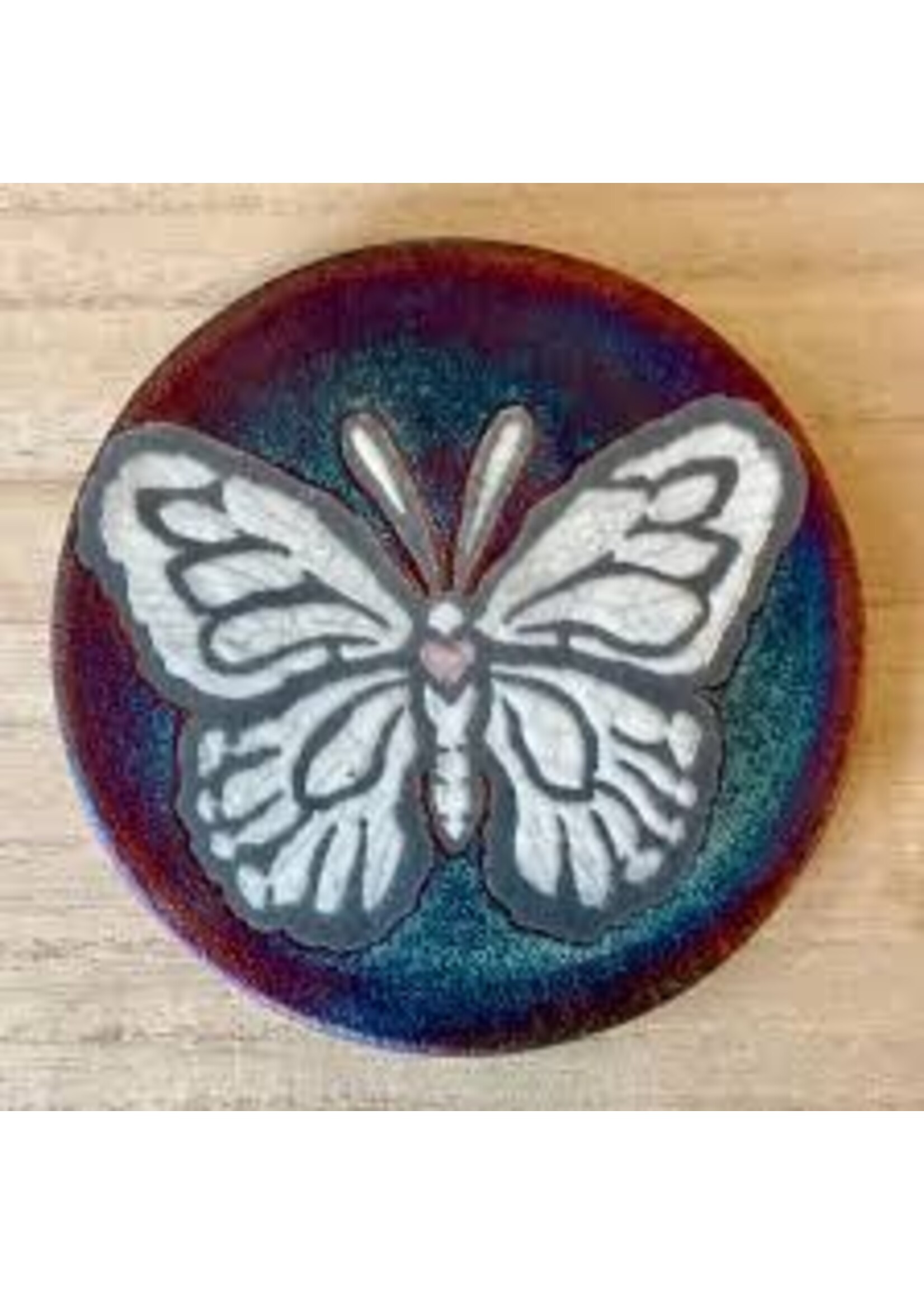Raku Coasters Butterfly  2pk
