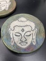 Raku Coasters Budda 4pk