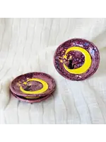 Trinket Dish Ceramic Cat on the Moon 4"D