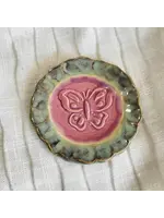 Trinket Dish Ceramic Butterfly 4"D