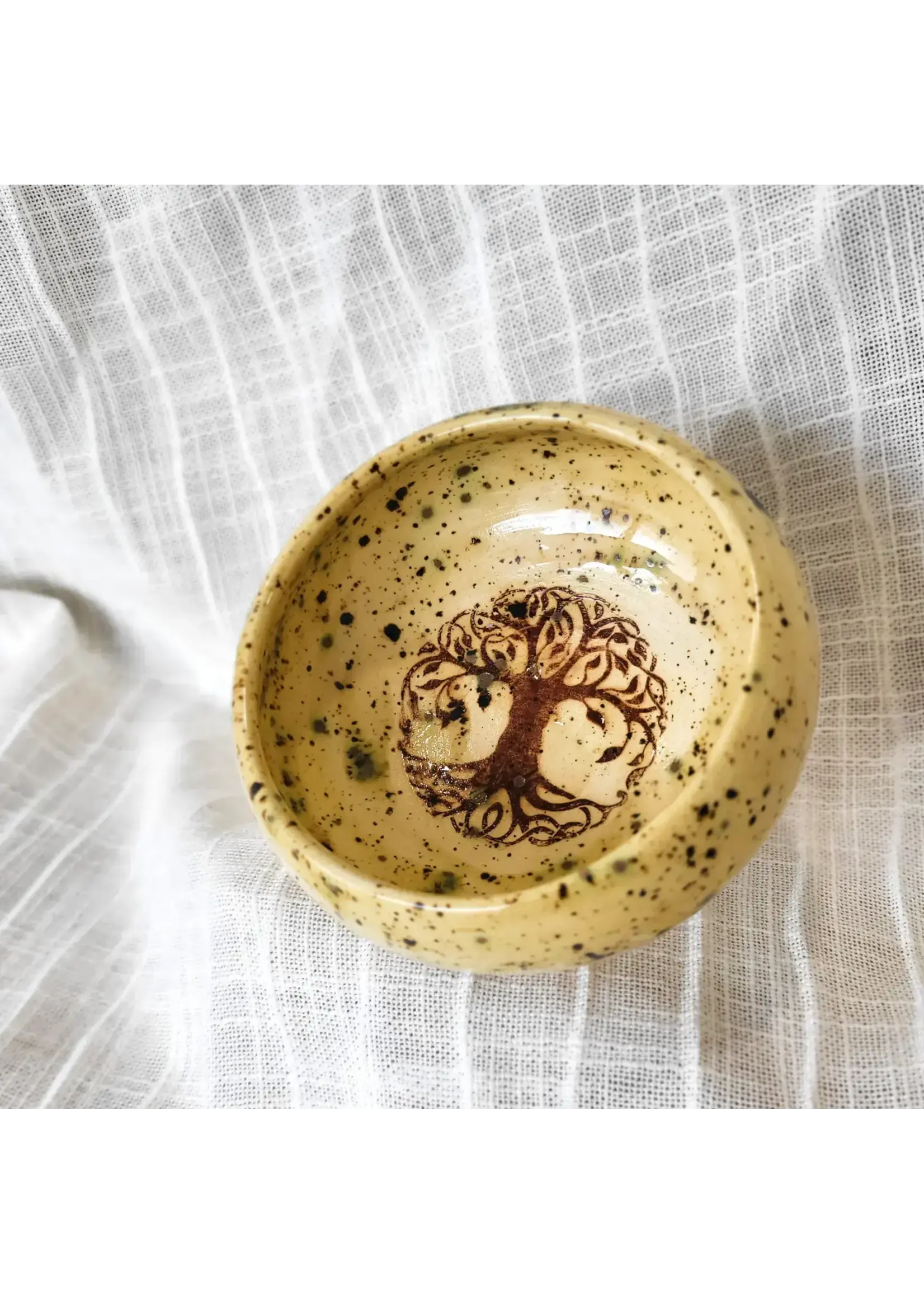 Trinket Dish Ceramic Tree of Life 3.5"D