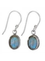 Earrings Labradorite Oval Facet