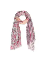 Tickled Pink Pink Boho Floral Insect Shield Scarf