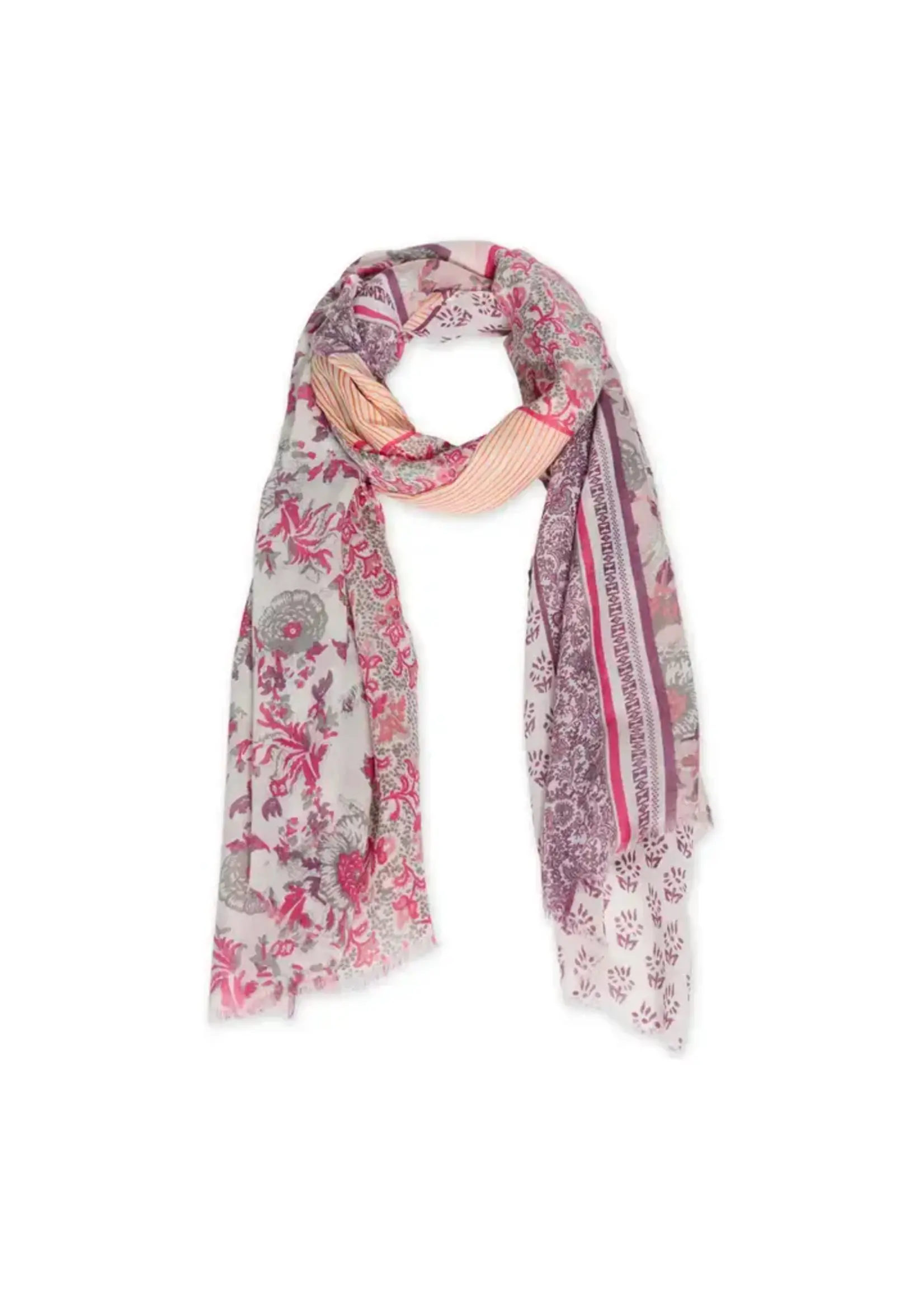 Tickled Pink Pink Boho Floral Insect Shield Scarf