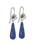 Earrings Lapis Drop Flower