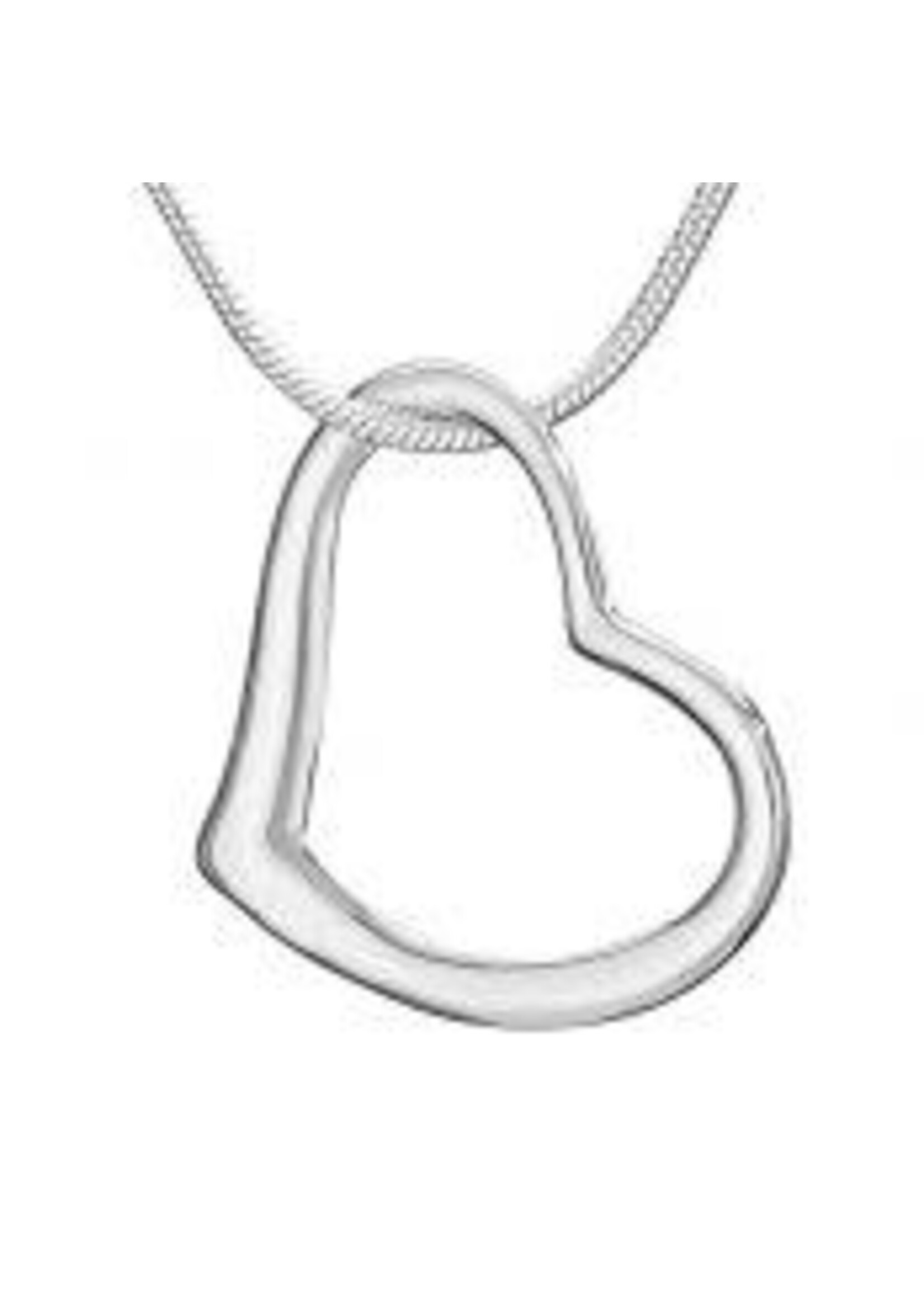 Necklace SS Floating Heart