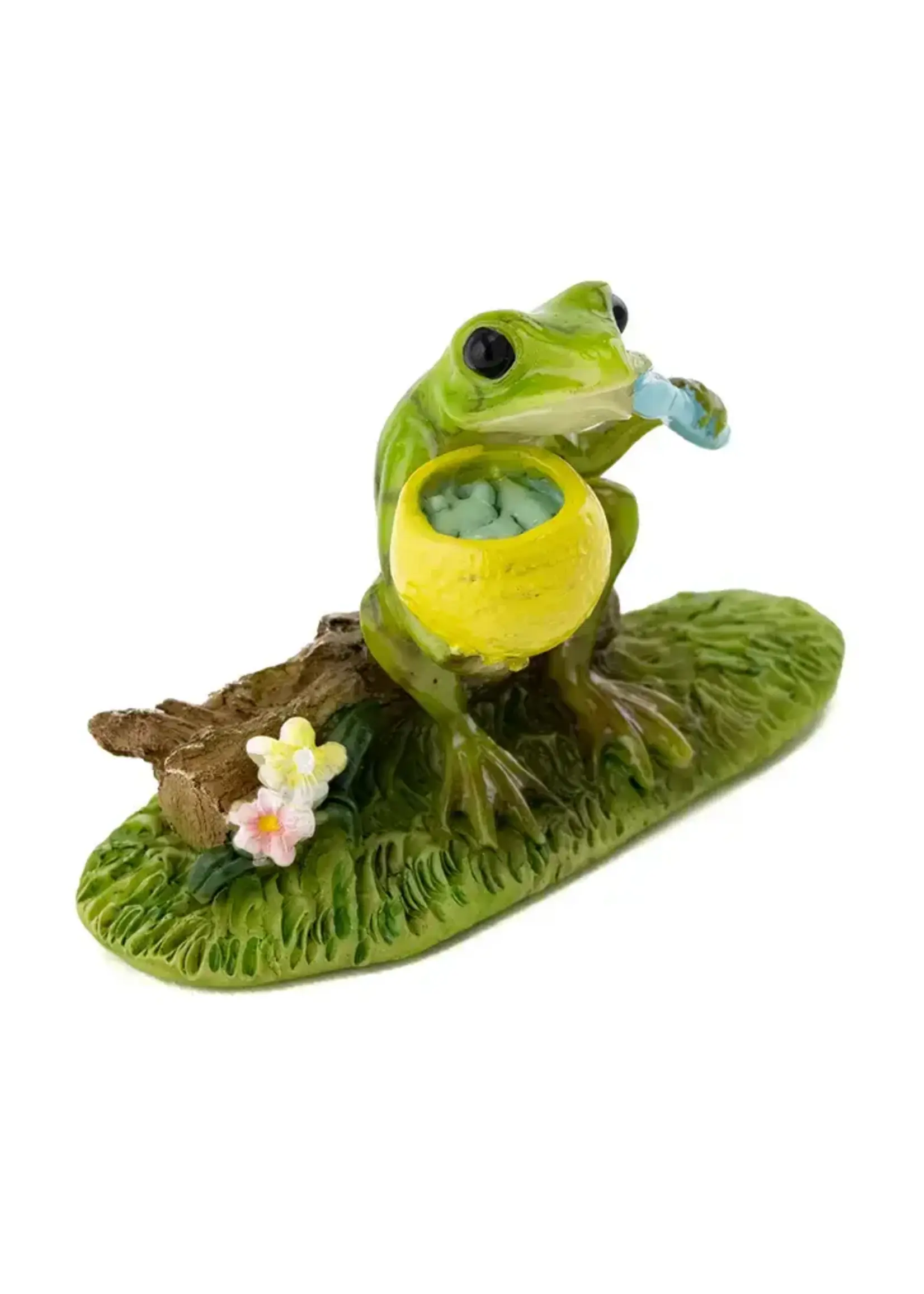 Mini Frog Brushing Teeth 2 x 1.3 in