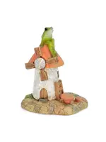 Frog on Windmill 2.5 x 2.1 x 2.9 in