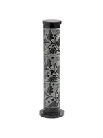 Burner Bottle Floral Vine Black 11.5"H