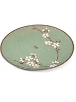 Salad Plate – Green Matte Sakura (8")