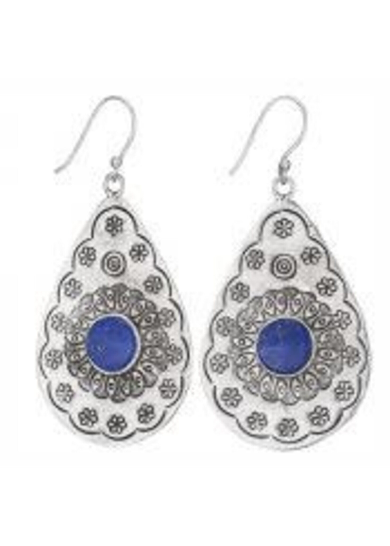Tiger Mountain Earring Tribal Lapis Floral